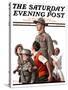 "When Johnny Comes Marching Home" Saturday Evening Post Cover, February 22,1919-Norman Rockwell-Stretched Canvas