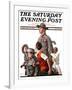 "When Johnny Comes Marching Home" Saturday Evening Post Cover, February 22,1919-Norman Rockwell-Framed Giclee Print