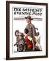 "When Johnny Comes Marching Home" Saturday Evening Post Cover, February 22,1919-Norman Rockwell-Framed Giclee Print