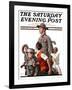 "When Johnny Comes Marching Home" Saturday Evening Post Cover, February 22,1919-Norman Rockwell-Framed Giclee Print