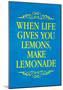 When Life Gives You Lemons Make Lemonade Art Poster Print-null-Mounted Poster