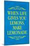 When Life Gives You Lemons Make Lemonade Art Poster Print-null-Mounted Poster