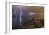 When Lightning Strikes-Mehdi Momenzadeh-Framed Photographic Print