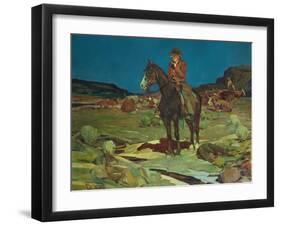 When Nights are Long, 1937-Frank Tenney Johnson-Framed Giclee Print