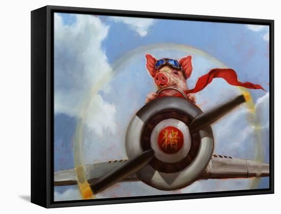 When Pigs Fly-Lucia Heffernan-Framed Stretched Canvas