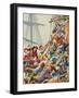 When Pirates Sailed the Seas, Blackbeard and His Pirates Attack-Peter Jackson-Framed Premium Giclee Print