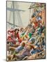 When Pirates Sailed the Seas, Blackbeard and His Pirates Attack-Peter Jackson-Mounted Premium Giclee Print