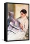 When Reading of Figaro-Mary Cassatt-Framed Stretched Canvas