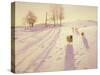 When Snow the Pasture Sheets-Joseph Farquharson-Stretched Canvas