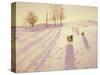 When Snow the Pasture Sheets-Joseph Farquharson-Stretched Canvas