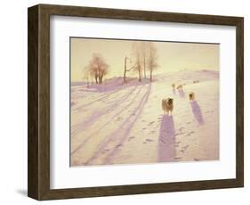 When Snow the Pasture Sheets-Joseph Farquharson-Framed Giclee Print