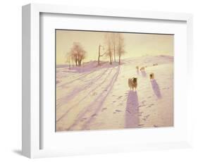 When Snow the Pasture Sheets-Joseph Farquharson-Framed Giclee Print