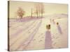 When Snow the Pasture Sheets-Joseph Farquharson-Stretched Canvas
