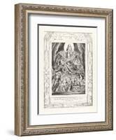 When the Almighty Was Yet with Me, When My Children Were About Me, 1825-William Blake-Framed Giclee Print