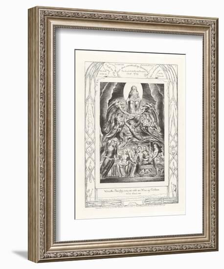 When the Almighty Was Yet with Me, When My Children Were About Me, 1825-William Blake-Framed Giclee Print