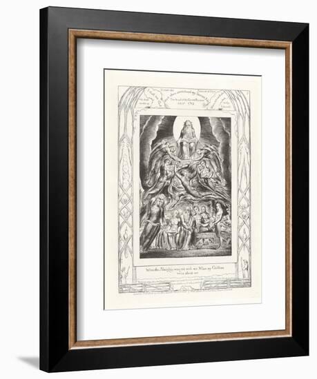 When the Almighty Was Yet with Me, When My Children Were About Me, 1825-William Blake-Framed Giclee Print