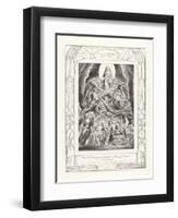 When the Almighty Was Yet with Me, When My Children Were About Me, 1825-William Blake-Framed Giclee Print