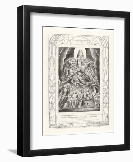 When the Almighty Was Yet with Me, When My Children Were About Me, 1825-William Blake-Framed Giclee Print