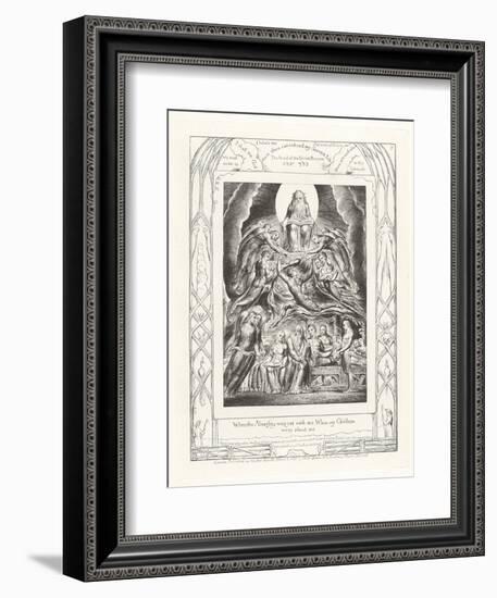 When the Almighty Was Yet with Me, When My Children Were About Me, 1825-William Blake-Framed Giclee Print