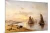 When the Boats Come Home, Skerries Beach, Evening, 1889-Alexander Williams-Mounted Giclee Print