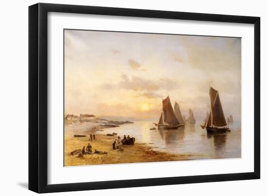 When the Boats Come Home, Skerries Beach, Evening, 1889-Alexander Williams-Framed Giclee Print