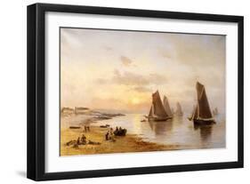 When the Boats Come Home, Skerries Beach, Evening, 1889-Alexander Williams-Framed Giclee Print