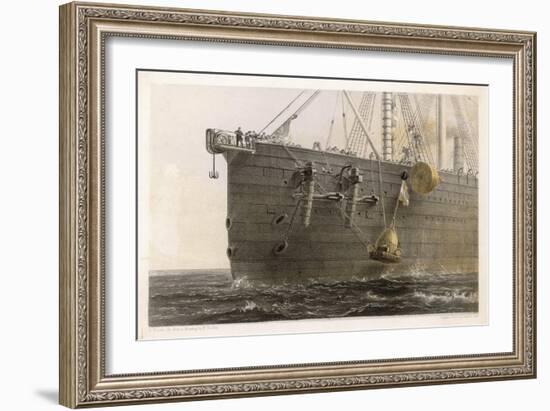 When the Cable Breaks in Mid- Ocean a Buoy is Launched from the "Great Eastern" to Mark the Spot-Robert Dudley-Framed Art Print