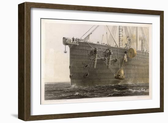 When the Cable Breaks in Mid- Ocean a Buoy is Launched from the "Great Eastern" to Mark the Spot-Robert Dudley-Framed Art Print