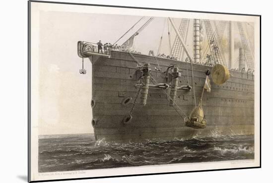 When the Cable Breaks in Mid- Ocean a Buoy is Launched from the "Great Eastern" to Mark the Spot-Robert Dudley-Mounted Art Print