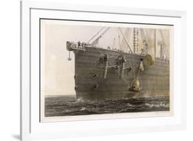 When the Cable Breaks in Mid- Ocean a Buoy is Launched from the "Great Eastern" to Mark the Spot-Robert Dudley-Framed Art Print
