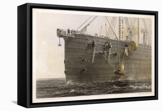 When the Cable Breaks in Mid- Ocean a Buoy is Launched from the "Great Eastern" to Mark the Spot-Robert Dudley-Framed Stretched Canvas
