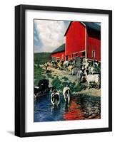 "When the Cows Come Home,"August 1, 1948-J. Julius Fanta-Framed Giclee Print