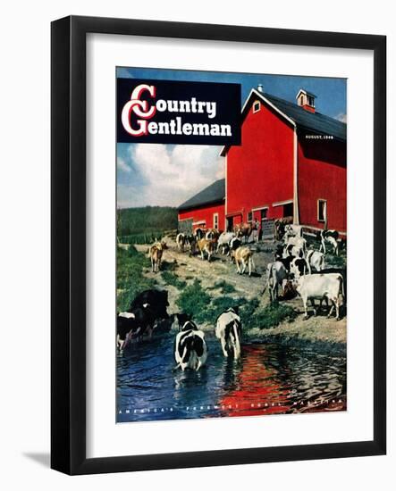 "When the Cows Come Home," Country Gentleman Cover, August 1, 1948-J. Julius Fanta-Framed Giclee Print