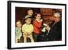 When the Doctor Treats Your Child (or Doctor Checking up Children)-Norman Rockwell-Framed Giclee Print