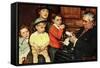 When the Doctor Treats Your Child (or Doctor Checking up Children)-Norman Rockwell-Framed Stretched Canvas