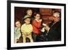 When the Doctor Treats Your Child (or Doctor Checking up Children)-Norman Rockwell-Framed Giclee Print