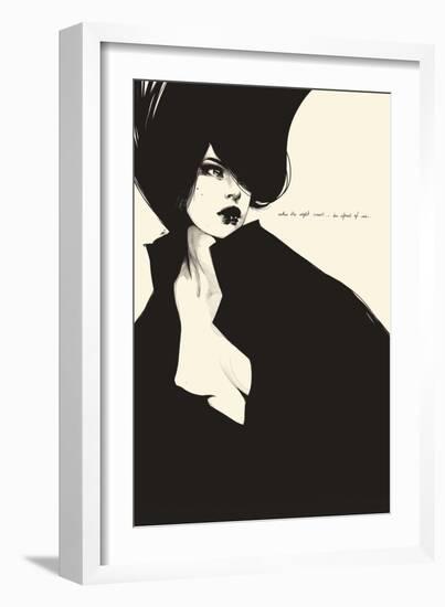 When the night comes-Manuel Rebollo-Framed Art Print