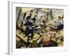 When the Pirate Ship Was Attacked-Alberto Salinas-Framed Giclee Print