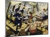 When the Pirate Ship Was Attacked-Alberto Salinas-Mounted Premium Giclee Print