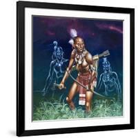 When the Red Man Rode: The Cherokee-Ron Embleton-Framed Giclee Print