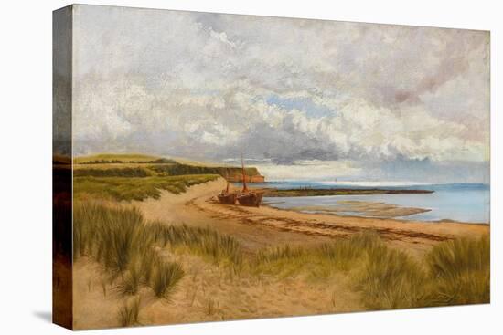 When the Tide Is Low - Maer Rocks, Exmouth, C.1870-James Bruce Birkmyer-Stretched Canvas