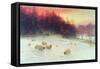 When the West with Evening Glows, Exh.1910-Joseph Farquharson-Framed Stretched Canvas