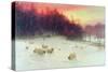 When the West with Evening Glows, Exh.1910-Joseph Farquharson-Stretched Canvas