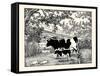 When They Went Scampering By, the Cow Just Stared at Them-Luxor Price-Framed Stretched Canvas