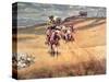 When Wagon Trails Were Dim-Charles Marion Russell-Stretched Canvas