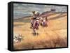 When Wagon Trails Were Dim-Charles Marion Russell-Framed Stretched Canvas