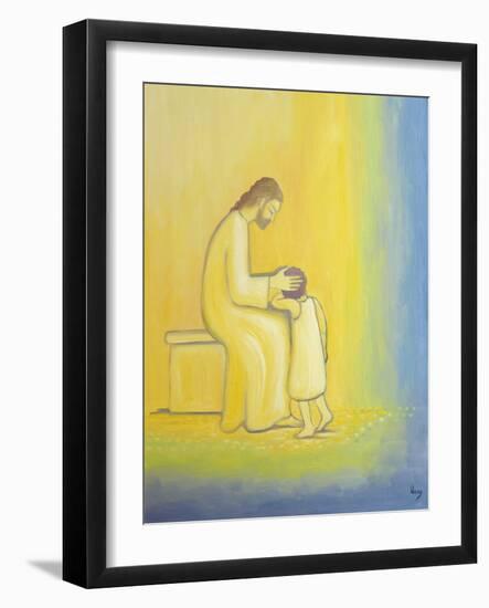 When We Repent of Our Sins Jesus Christ Looks on Us with Tenderness, 1995-Elizabeth Wang-Framed Giclee Print