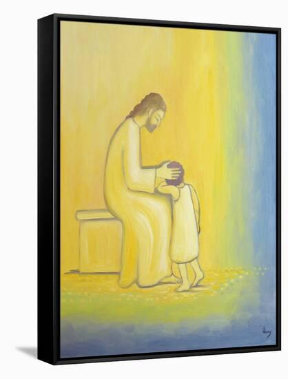 When We Repent of Our Sins Jesus Christ Looks on Us with Tenderness, 1995-Elizabeth Wang-Framed Stretched Canvas