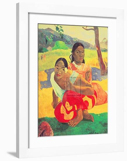 When Will You Marry? (Nafea Faa Ipoipo)-Paul Gauguin-Framed Art Print