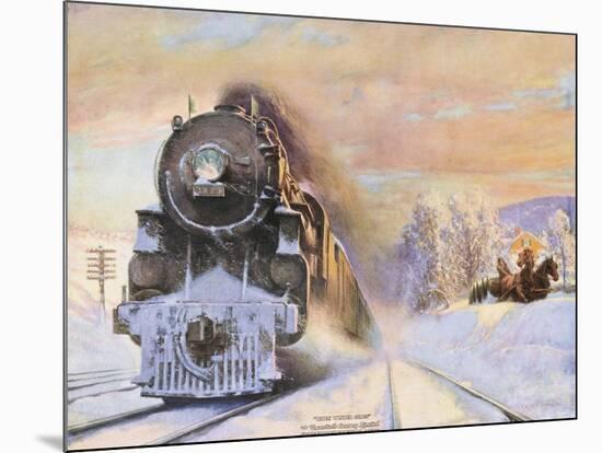 When Winter Comes, New York Central Lines-Walter L. Green-Mounted Giclee Print